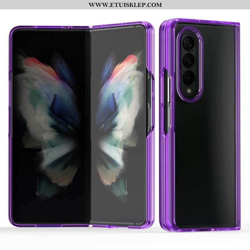 Futerały do Samsung Galaxy Z Fold 3 5G Przezroczyste Kolorowe Krawędzie